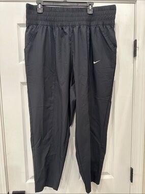 Nike Black Women's Track Pants with White Swoosh (21)